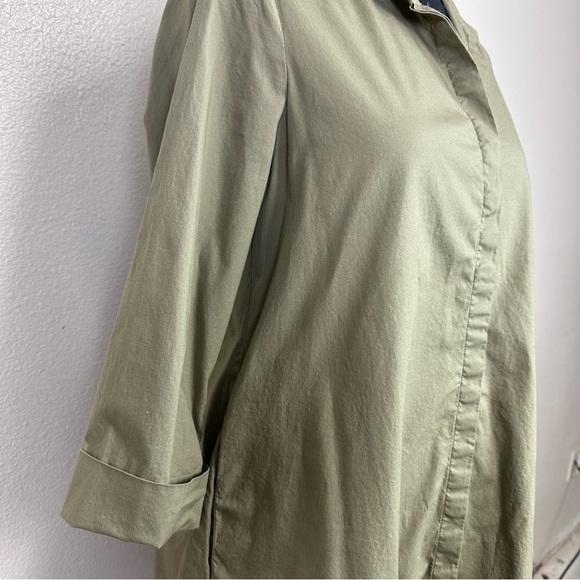Tuckernuck Charlie Stand Collar Sage Green Shirt Dress Size M - Picture 4 of 16
